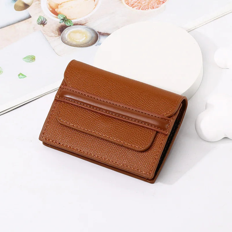 Porte-cartes rfid compact en cuir pu avec multi-emplacements et design classique — photo 8