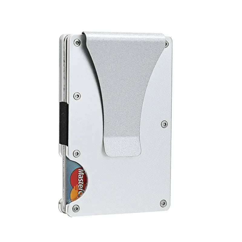 Porte-cartes RFID en fibre carbone et aluminium slim avec clip billets compact — photo 16
