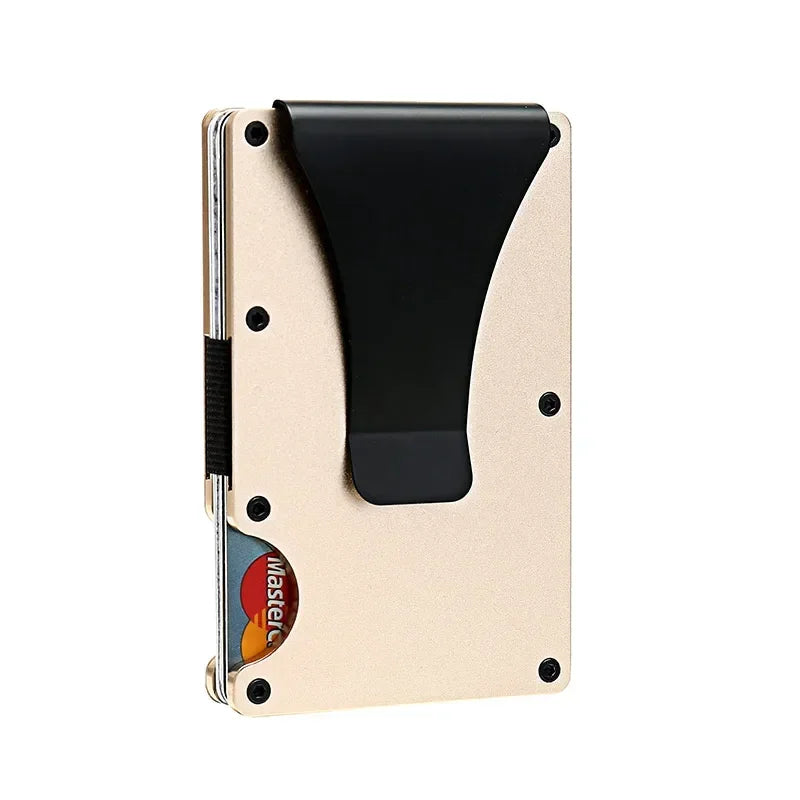Porte-cartes RFID en fibre carbone et aluminium slim avec clip billets compact — photo 18
