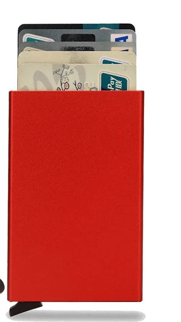 Porte-cartes RFID en métal ultra fin avec système pop-up portefeuille minimaliste — photo 5
