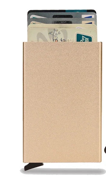 Porte-cartes RFID en métal ultra fin avec système pop-up portefeuille minimaliste — photo 6