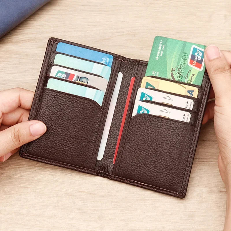 Porte-Cartes Multi-Emplacements  - Cuir Véritable & Protection RFID — photo 1