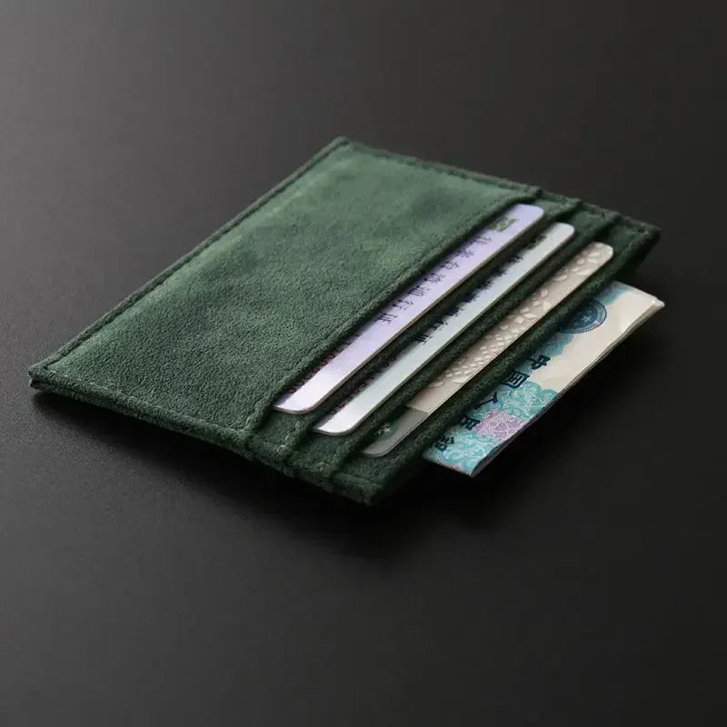 Porte-cartes slim en cuir PU unisexe compact RFID minimaliste élégant — photo 4