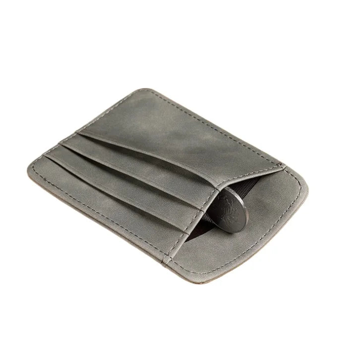 Porte-cartes ultra-fin en simili cuir avec compartiments multiples pour femme et homme — photo 5