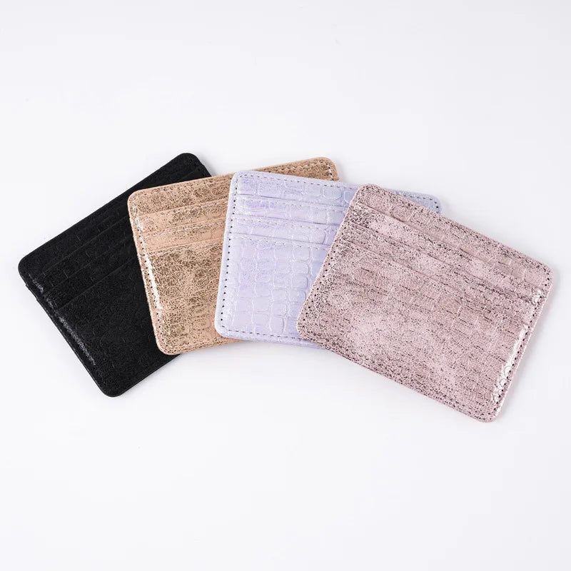 Porte-cartes ultra-fin en simili cuir pour cartes bancaires et cartes d’identité unisexe — photo 2