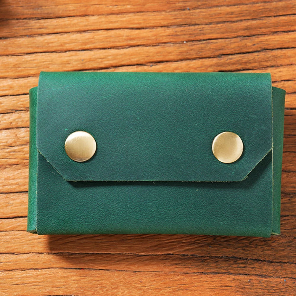 Porte-Cartes Vintage en Cuir Véritable - Organiseur Compact & Multifonction — photo 11 Image