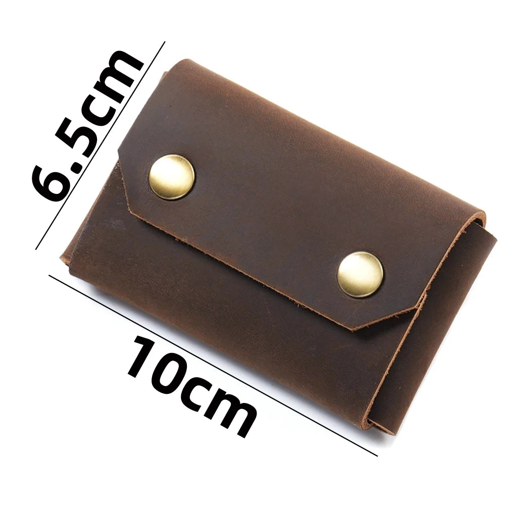 Porte-Cartes Vintage en Cuir Véritable - Organiseur Compact & Multifonction — photo 6