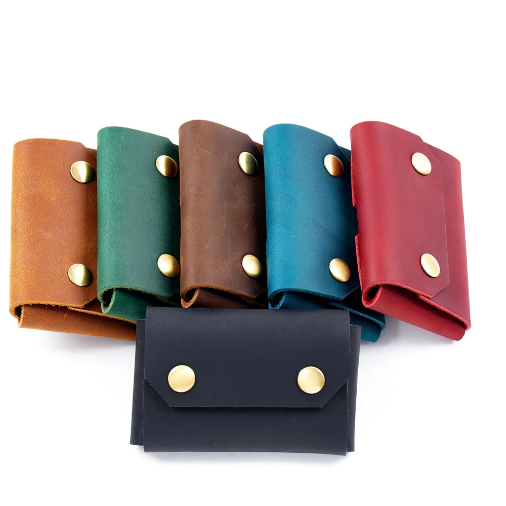 Porte-Cartes Vintage en Cuir Véritable - Organiseur Compact & Multifonction — photo 7