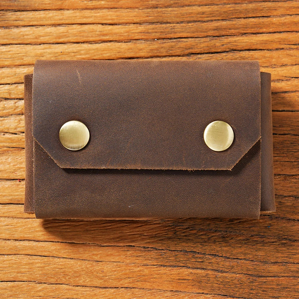 Porte-Cartes Vintage en Cuir Véritable - Organiseur Compact & Multifonction — photo 9