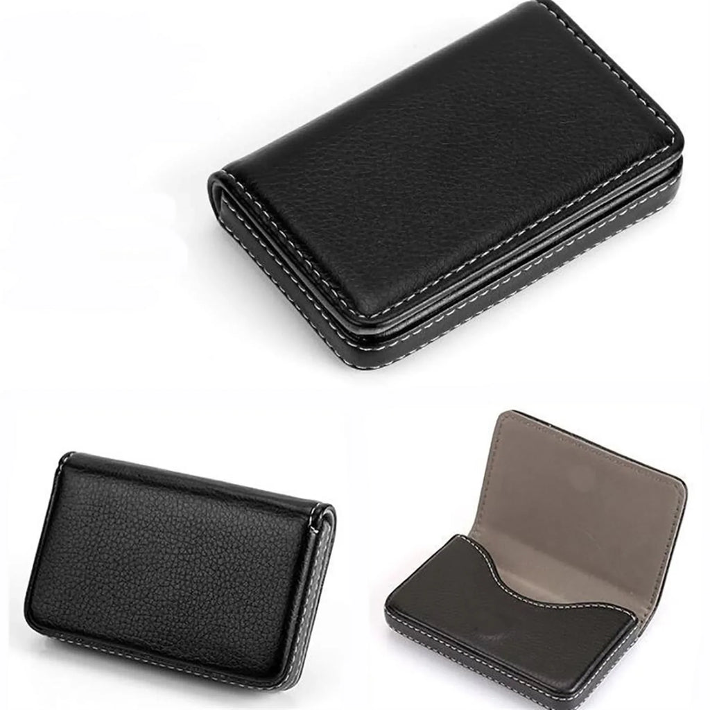 Porte-cartes de visite en cuir PU avec fermeture magnétique élégant — photo 11