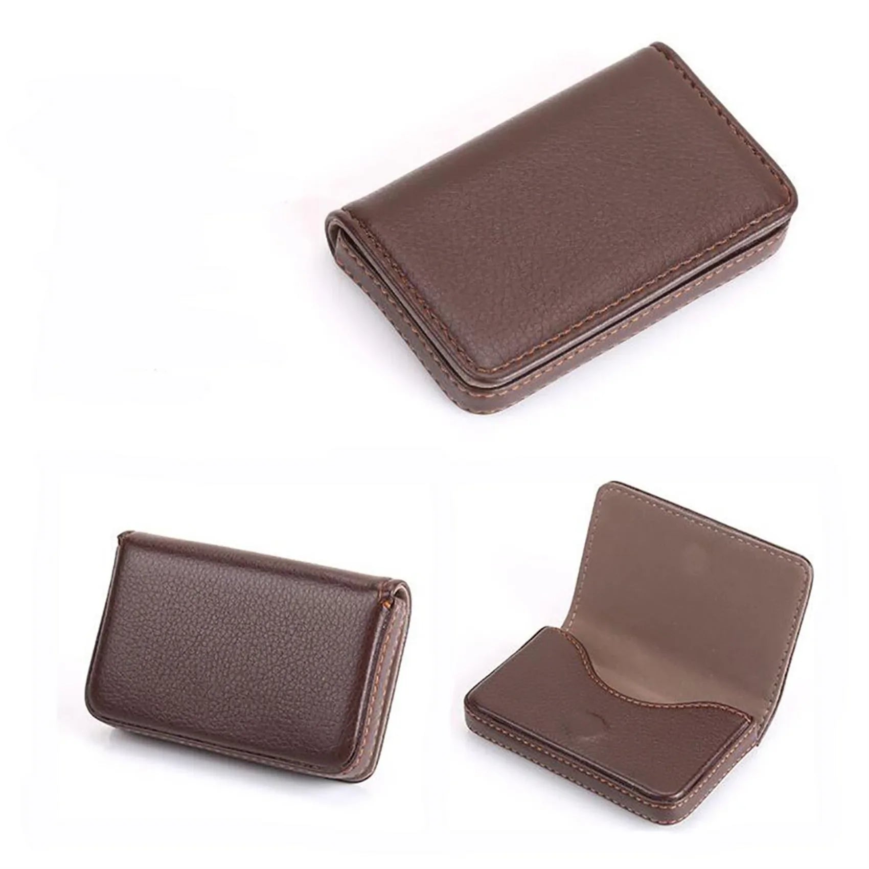 Porte-cartes de visite en cuir PU avec fermeture magnétique élégant — photo 6 Image