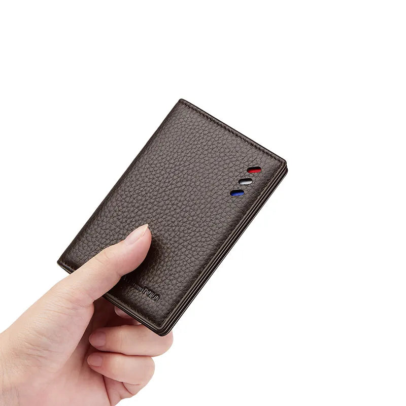 Porte-Cartes en Cuir Véritable - Ultra-Mince & Tendance — photo 4