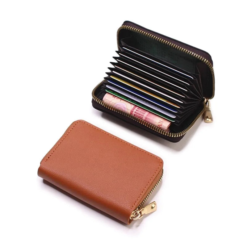 Porte-cartes zippé compact multi-emplacements 11 slots – portefeuille accordéon sécurisé — photo 10
