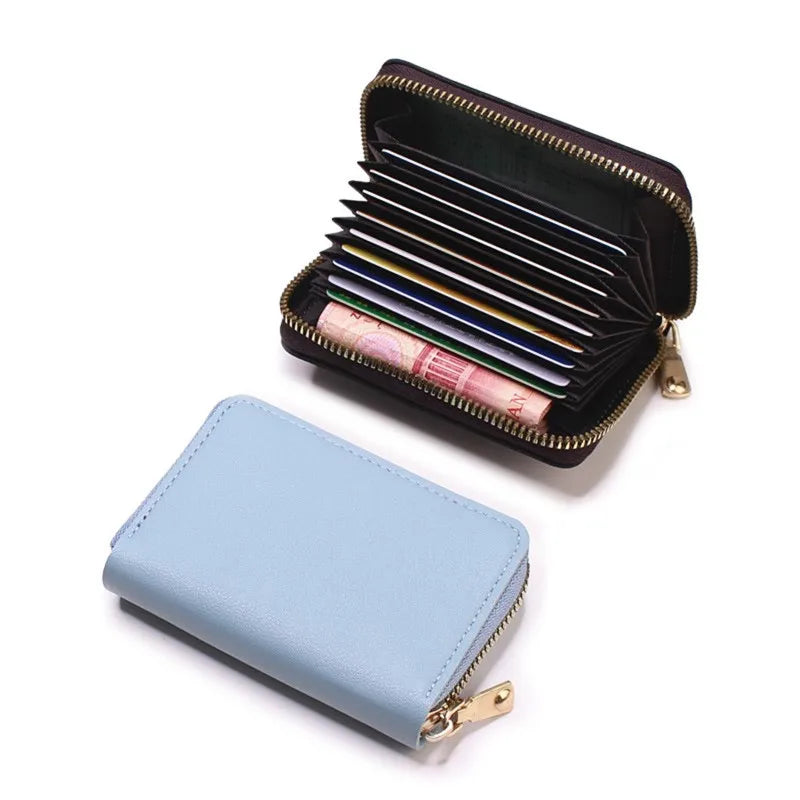 Porte-cartes zippé compact multi-emplacements 11 slots – portefeuille accordéon sécurisé — photo 11