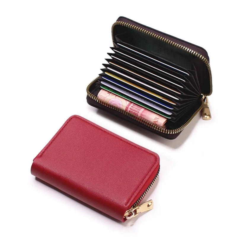 Porte-cartes zippé compact multi-emplacements 11 slots – portefeuille accordéon sécurisé — photo 12