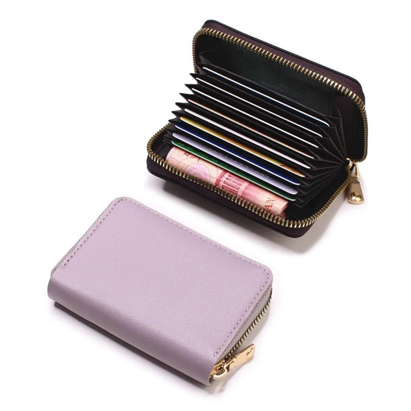 Porte-cartes zippé compact multi-emplacements 11 slots – portefeuille accordéon sécurisé — photo 7