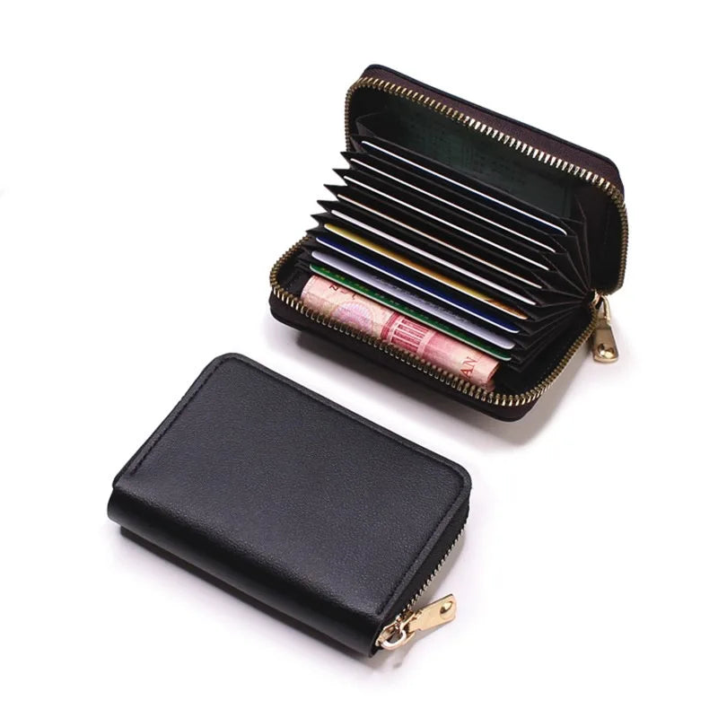 Porte-cartes zippé compact multi-emplacements 11 slots – portefeuille accordéon sécurisé — photo 8 Image