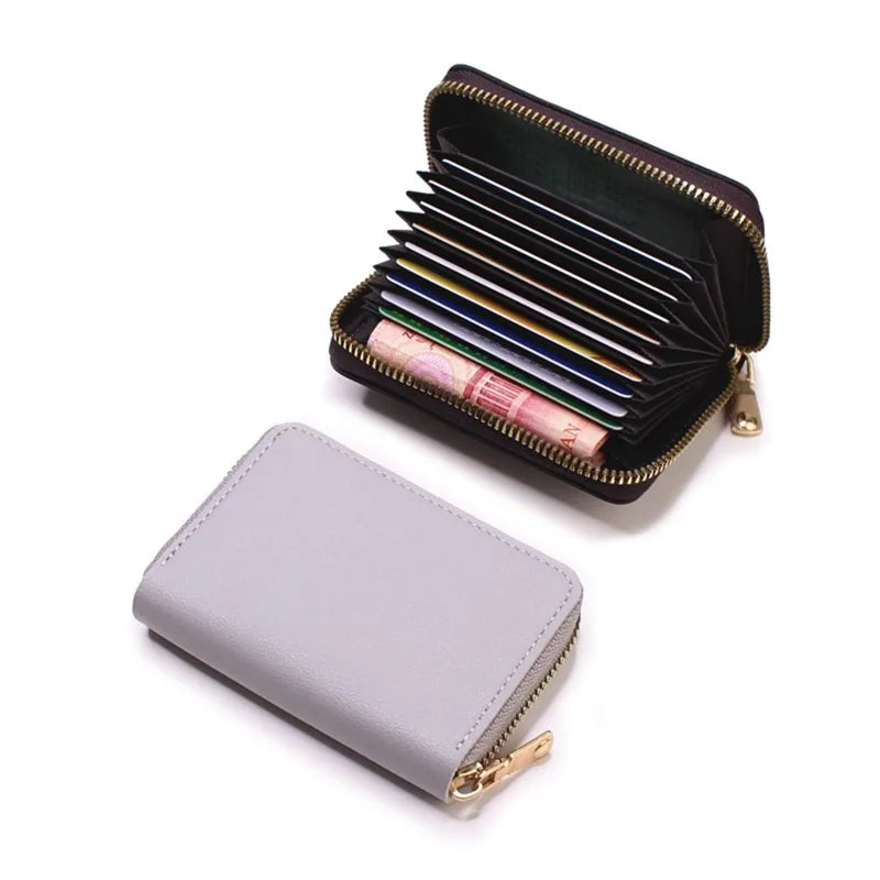 Porte-cartes zippé compact multi-emplacements 11 slots – portefeuille accordéon sécurisé — photo 9
