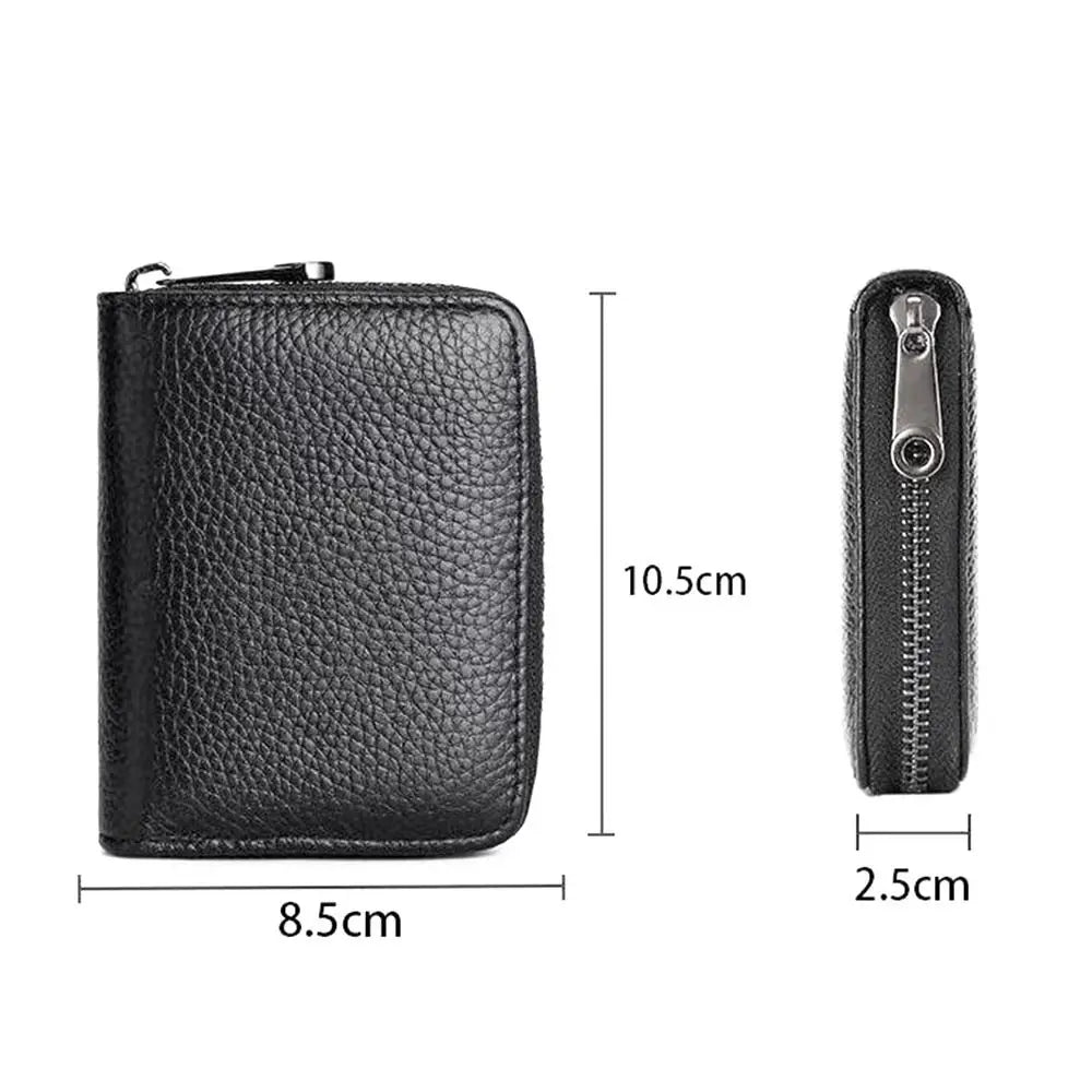 Porte-cartes zippé grande capacité avec 20 compartiments en simili cuir unisexe — photo 5