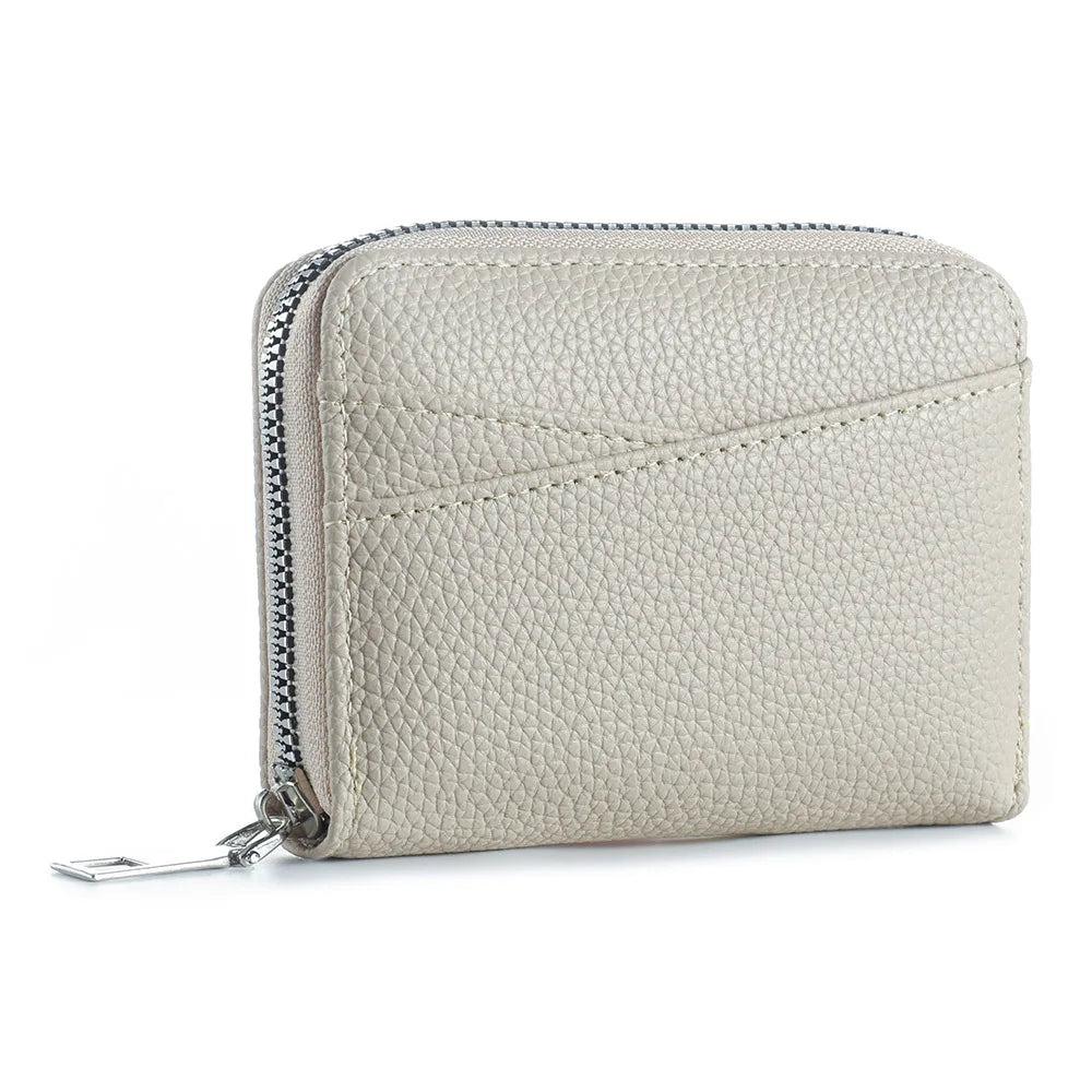 Porte-cartes zippé multifonction en simili cuir grainé avec compartiments et porte-monnaie — photo 7