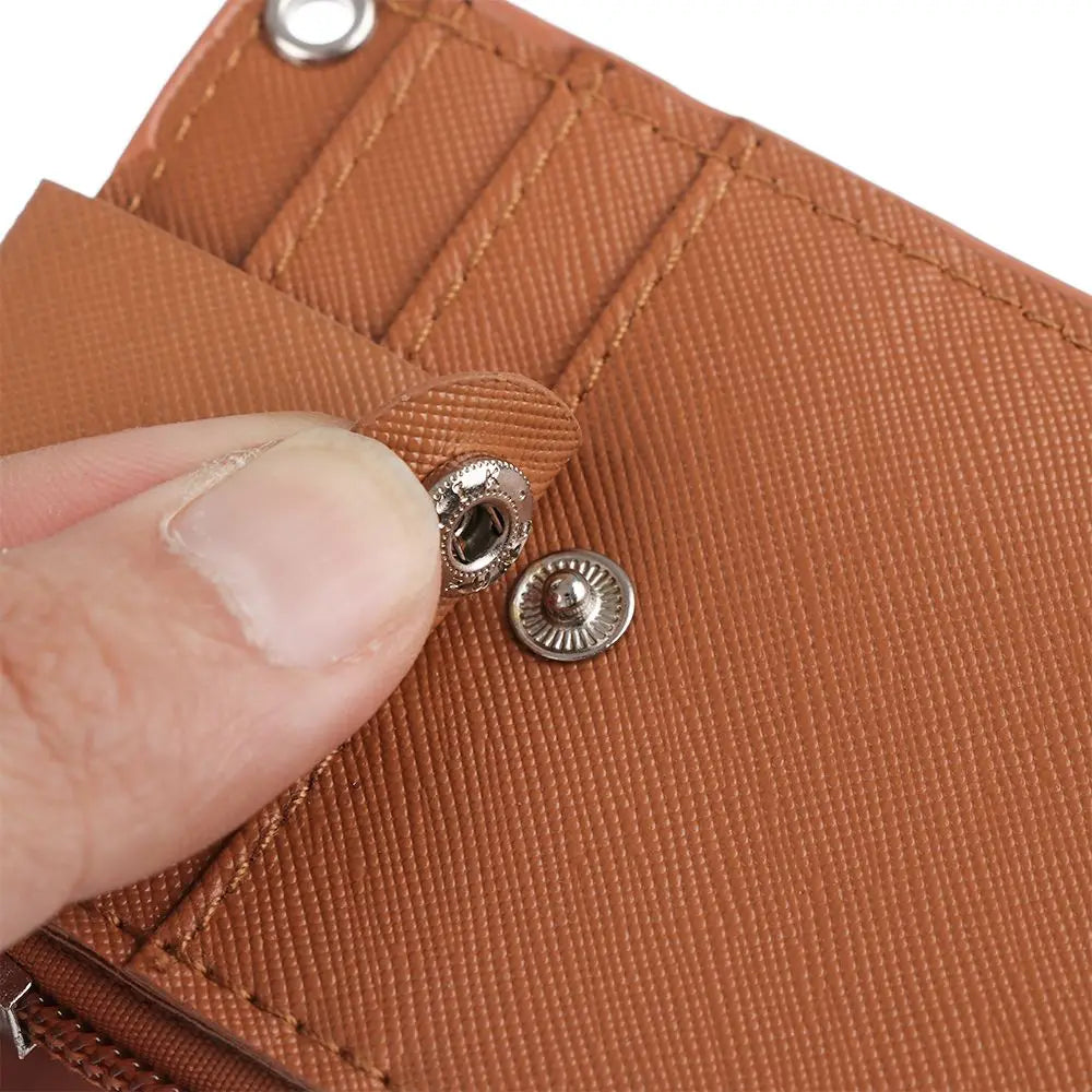 Porte-cartes zippé en simili cuir avec porte-clés et compartiments pour cartes unisexe — photo 4
