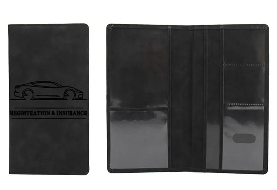Porte-documents voiture en cuir PU pour assurance, permis et cartes administratives — photo 1