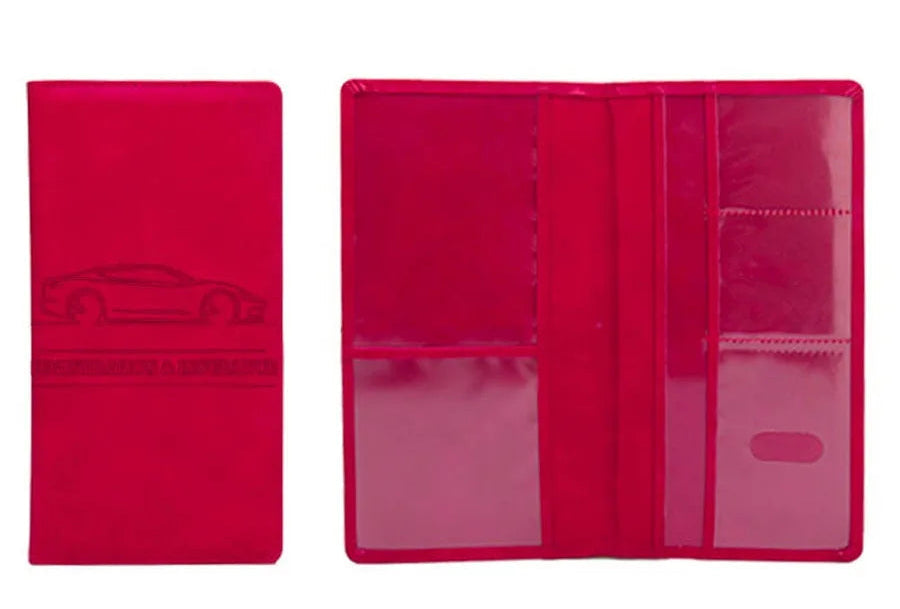 Porte-documents voiture en cuir PU pour assurance, permis et cartes administratives — photo 4 Image