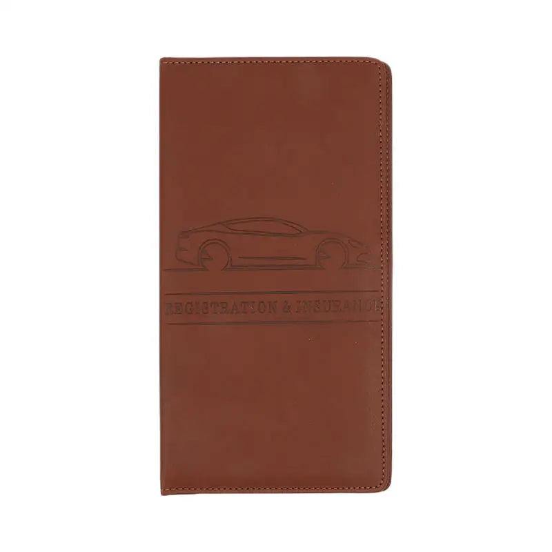 Porte-documents voiture en cuir PU pour carte grise et permis avec rangement cartes — photo 10 Image