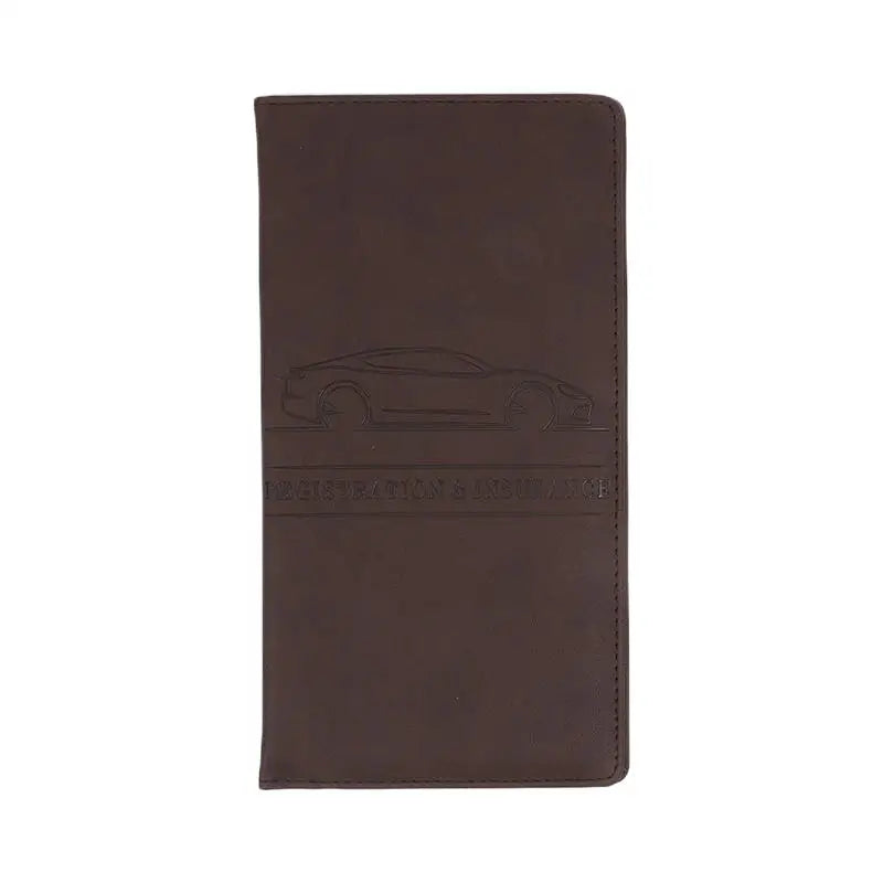 Porte-documents voiture en cuir PU pour carte grise et permis avec rangement cartes — photo 15