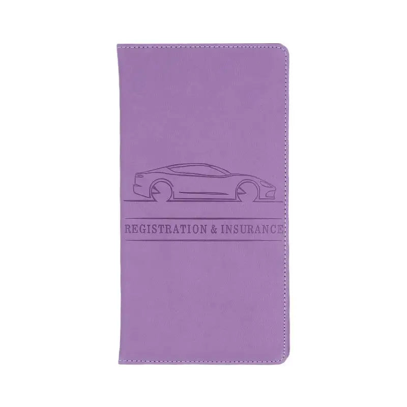 Porte-documents voiture en cuir PU pour carte grise et permis avec rangement cartes — photo 8