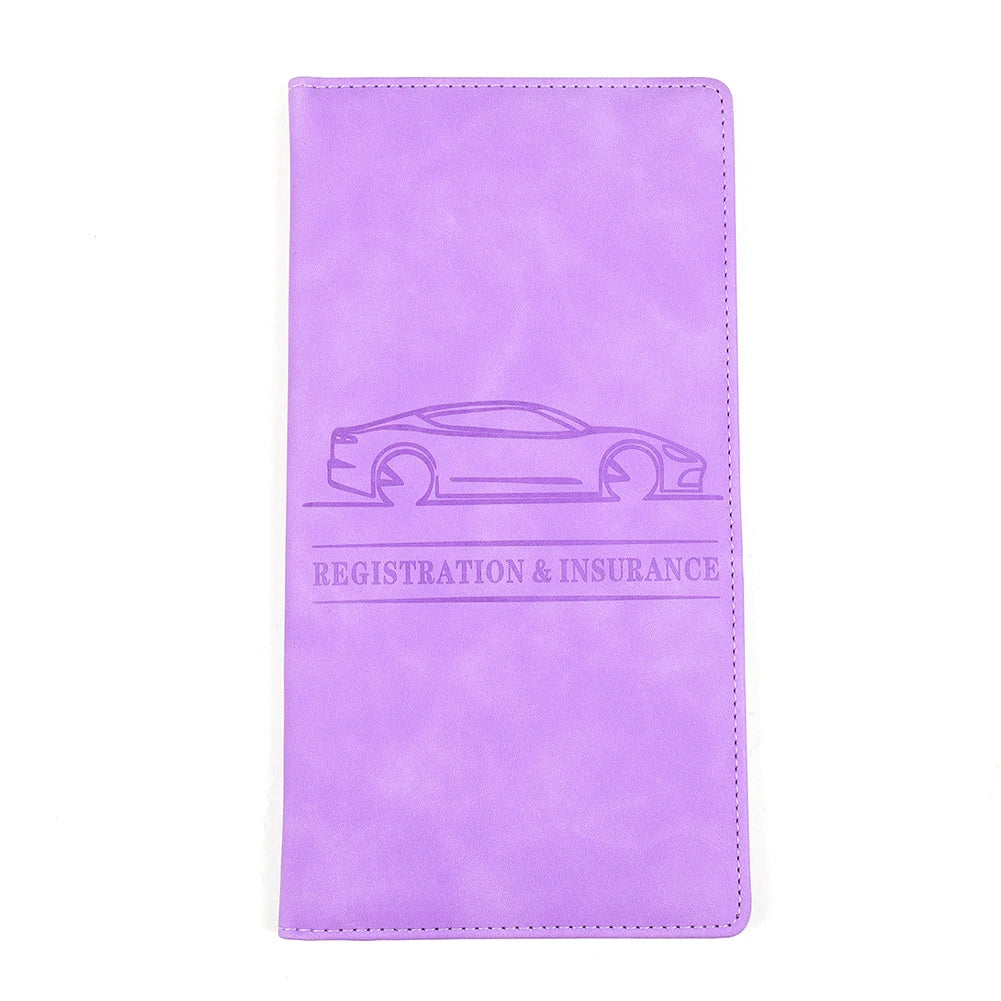 Porte-documents voiture en cuir PU pour carte grise, assurance et permis de conduire — photo 10