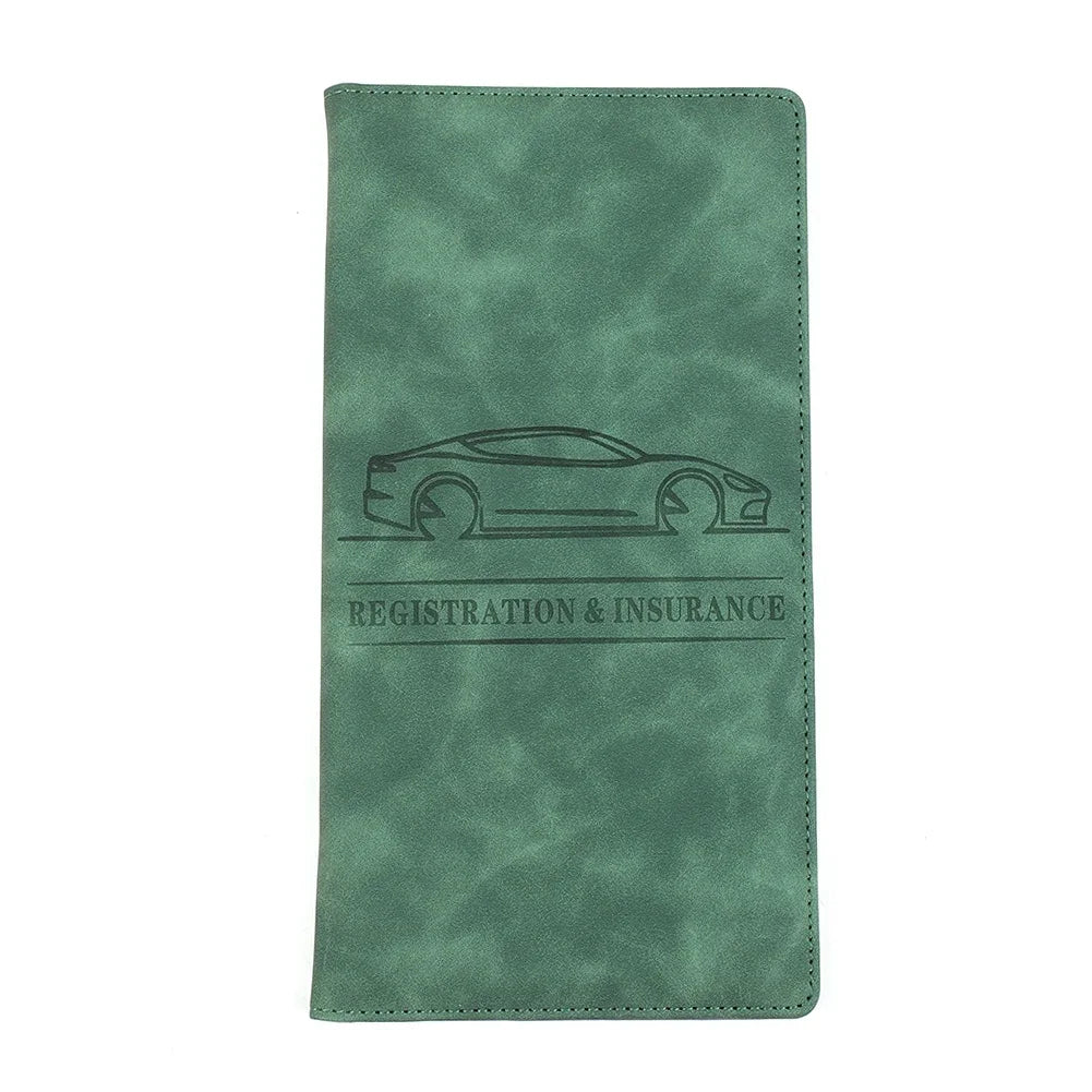Porte-documents voiture en cuir PU pour carte grise, assurance et permis de conduire — photo 13