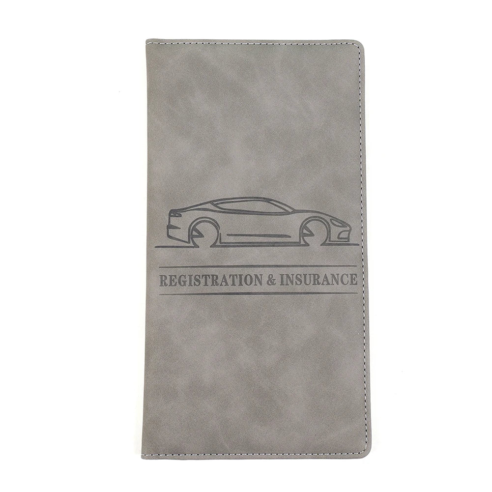 Porte-documents voiture en cuir PU pour carte grise, assurance et permis de conduire — photo 14