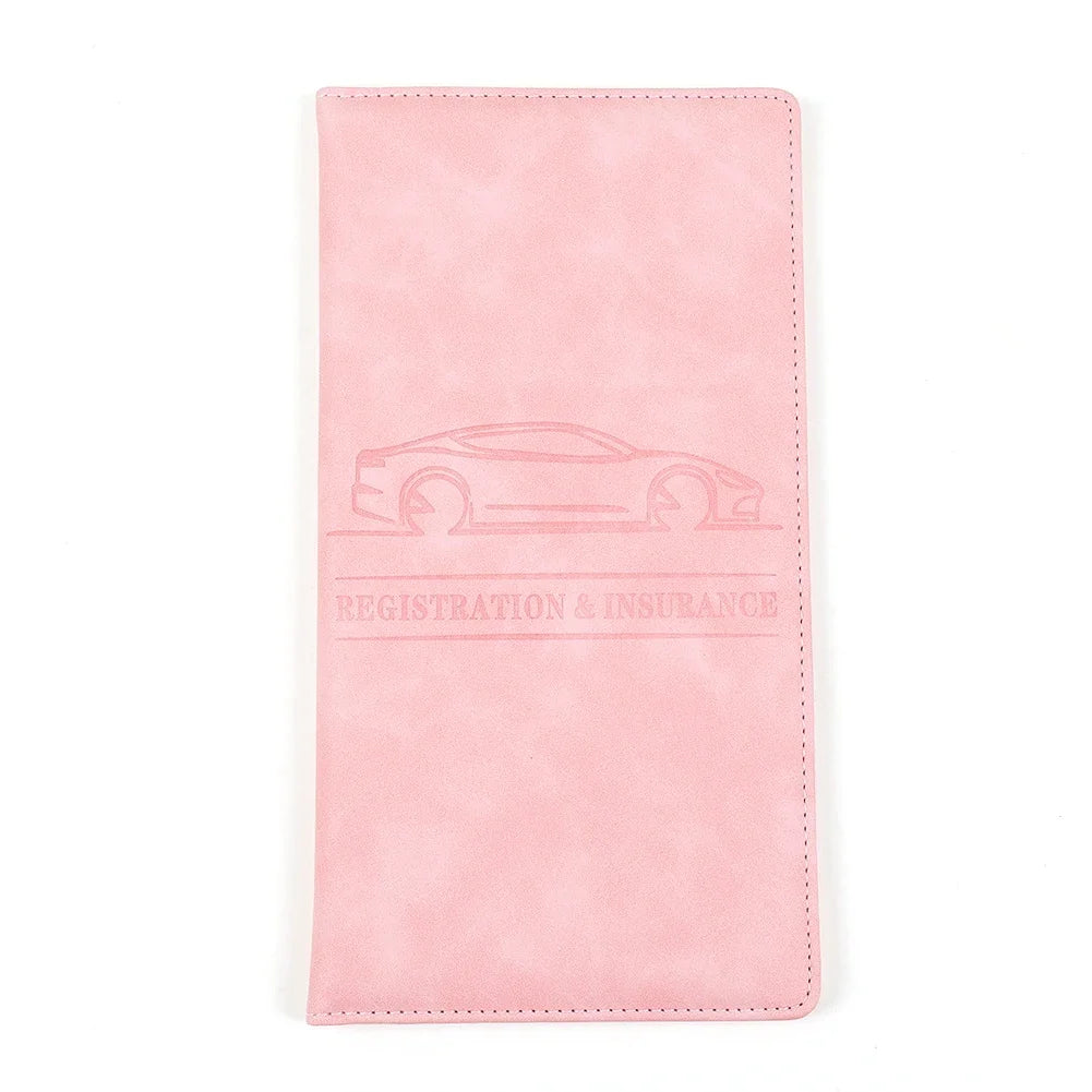 Porte-documents voiture en cuir PU pour carte grise, assurance et permis de conduire — photo 7