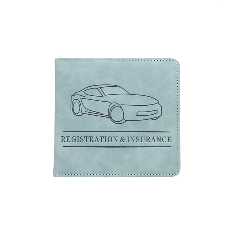 Porte-documents voiture en cuir PU pour carte grise et assurance avec fermeture à bouton — photo 11