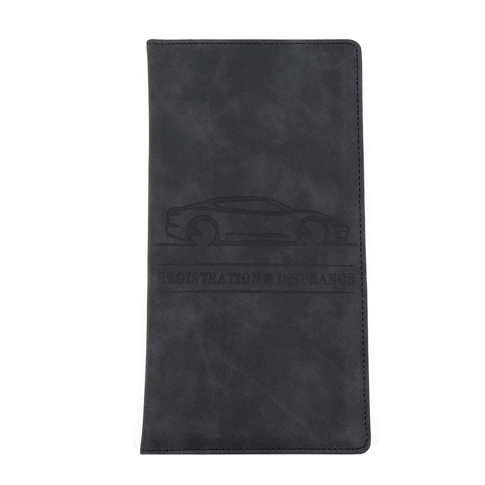 Porte-documents voiture en cuir PU pour carte grise, assurance et permis homme — photo 7