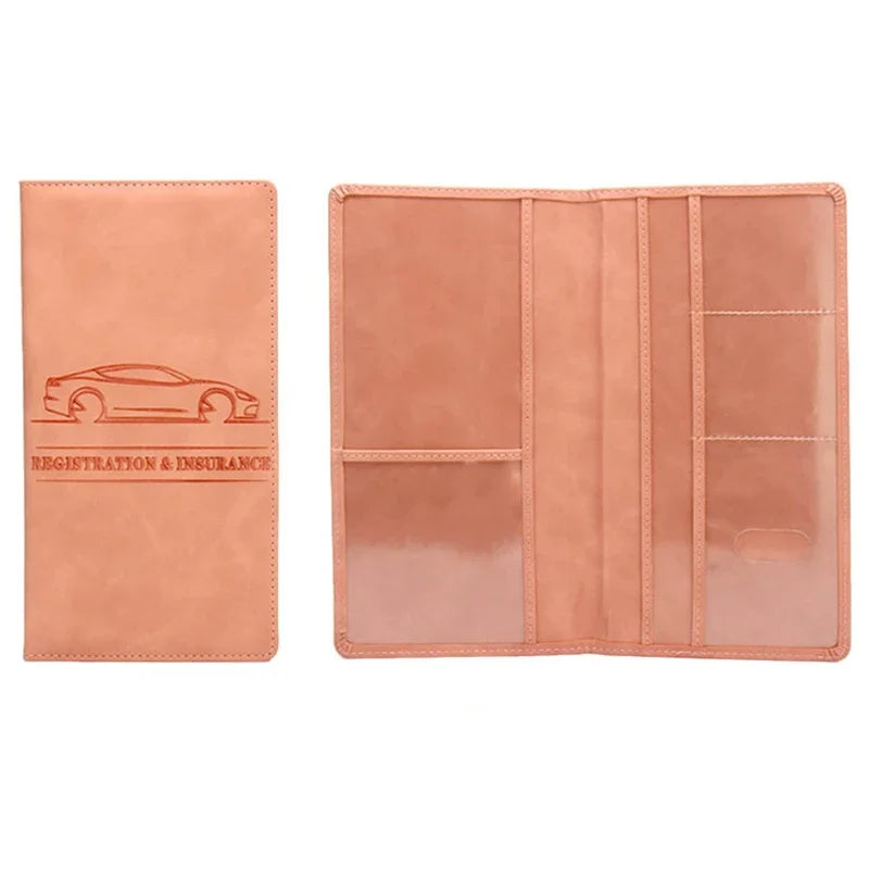 Porte-documents voiture en cuir PU pour permis et carte grise avec rangement cartes — photo 7
