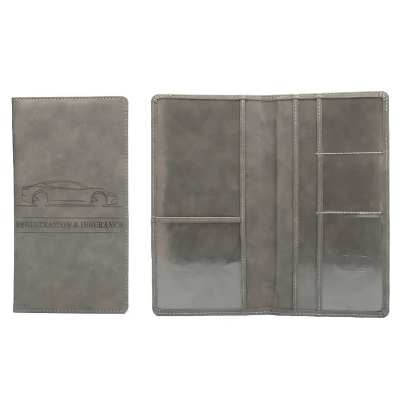 Porte-documents voiture en cuir PU pour permis et carte grise avec rangement cartes — photo 8