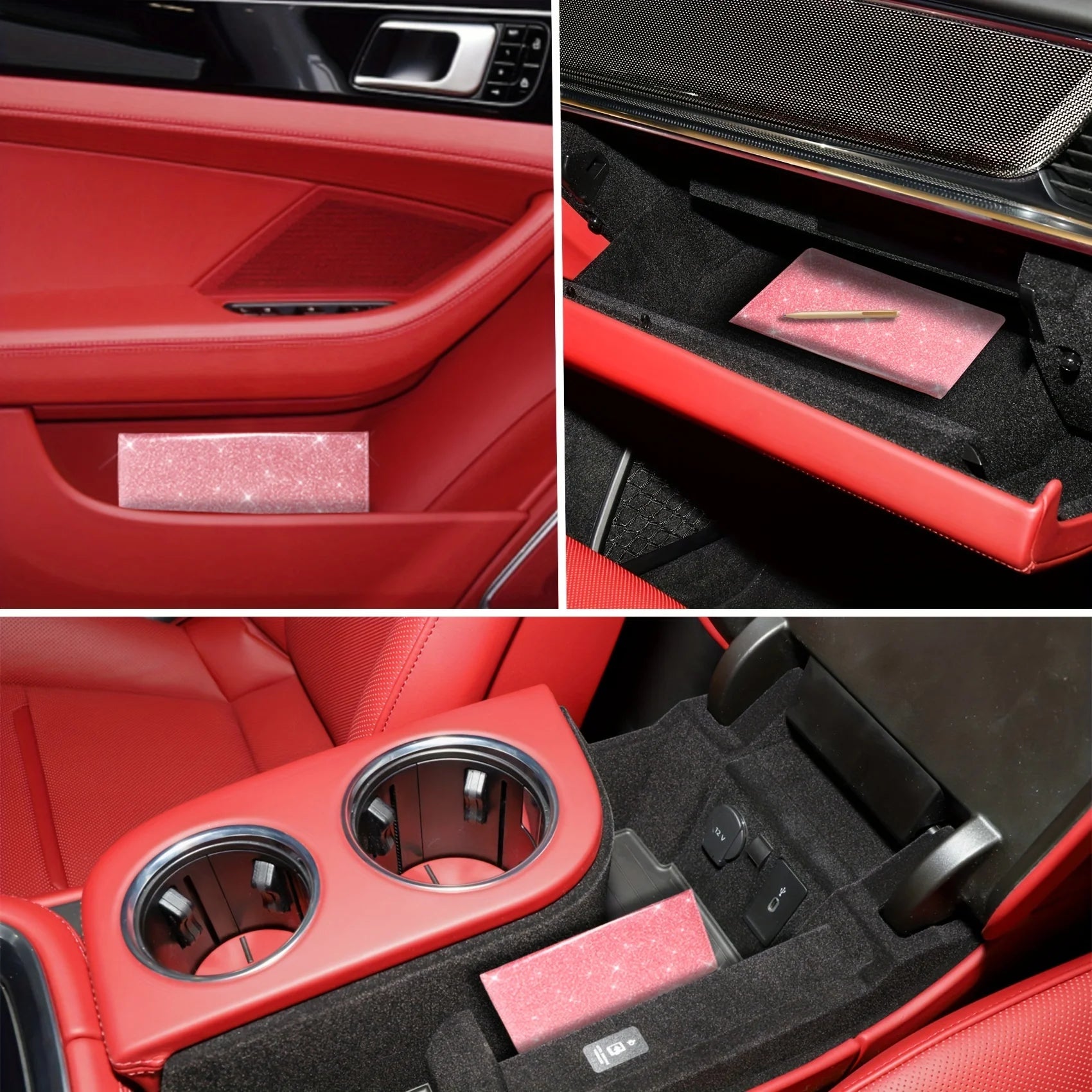 Porte-documents voiture homme en denim et cuir PU pour carte grise et permis — photo 4 Image