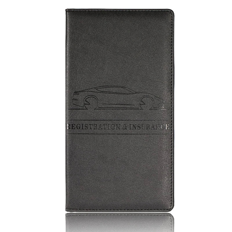 Porte-documents voiture imperméable en cuir PU pour carte grise et assurance — photo 4