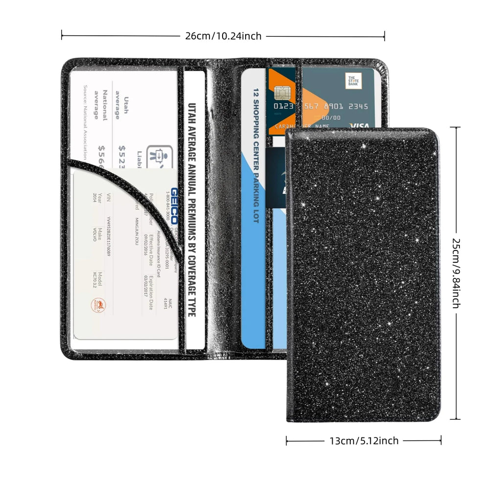 Porte-documents voiture personnalisé en cuir PU pour carte grise et permis de conduire — photo 5