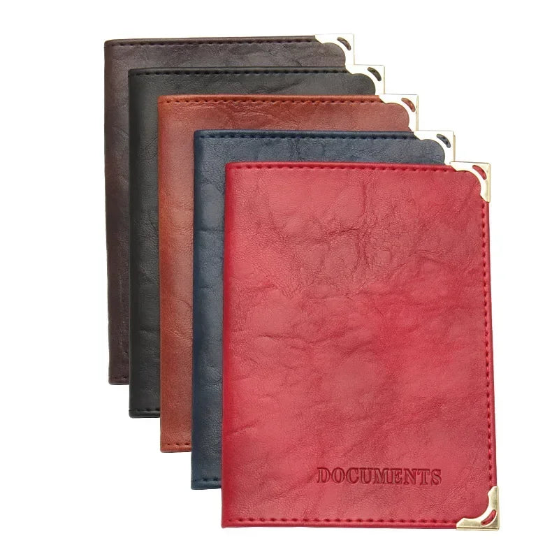 Porte-documents voiture vintage en cuir PU pour permis et cartes administratives — photo 1