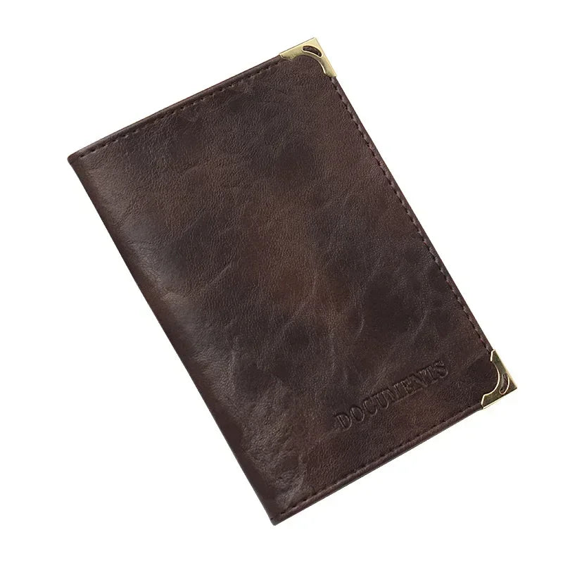 Porte-documents voiture vintage en cuir PU pour permis et cartes administratives — photo 7