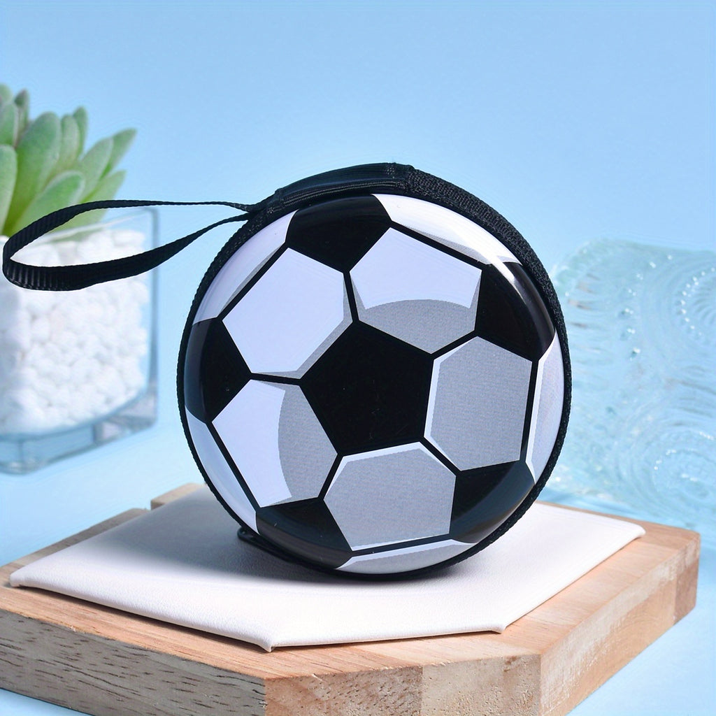Porte-monnaie ballon de football en métal, porte-clés inclus