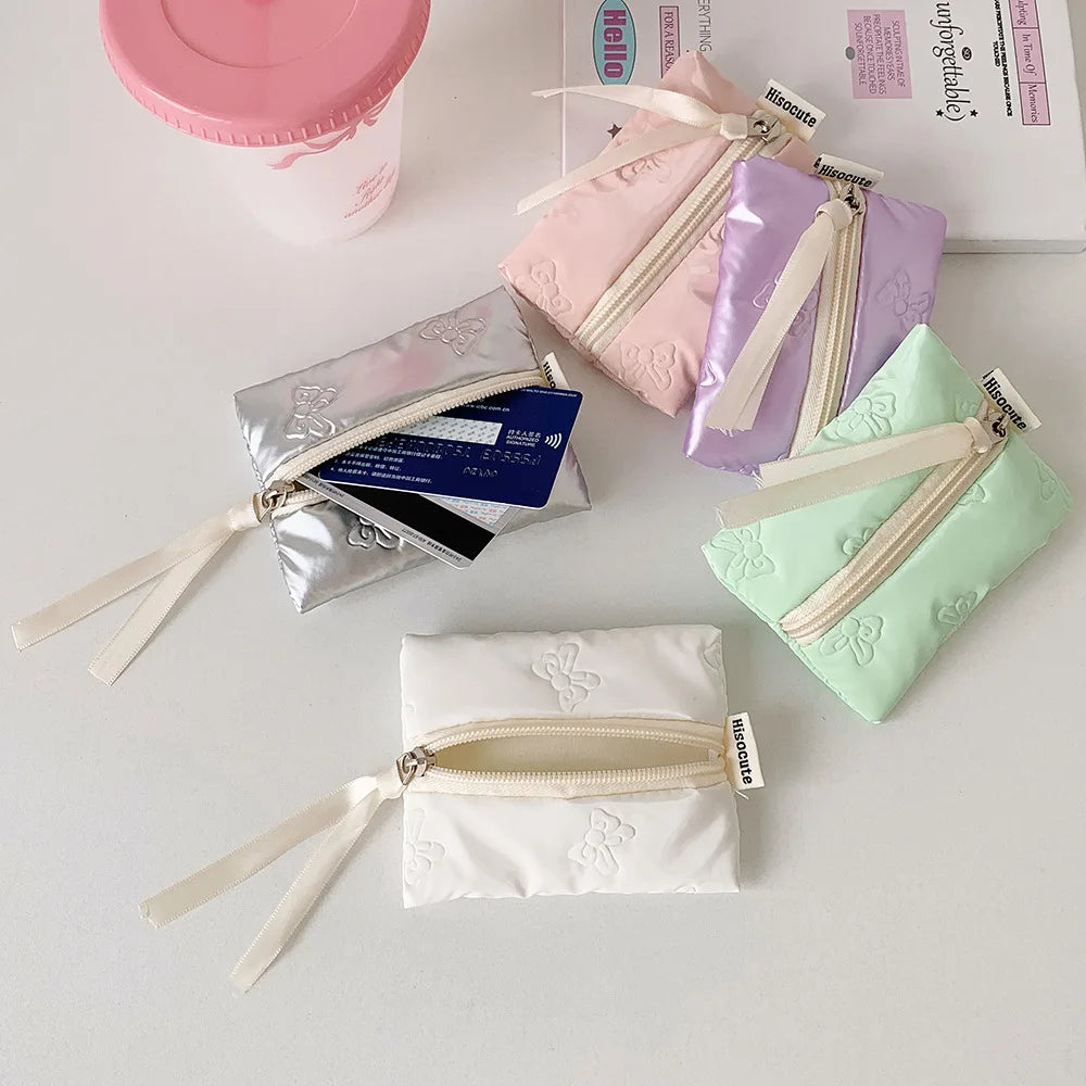 Porte-monnaie brillant à motifs nœuds et organisateur de cosmétiques — photo 1