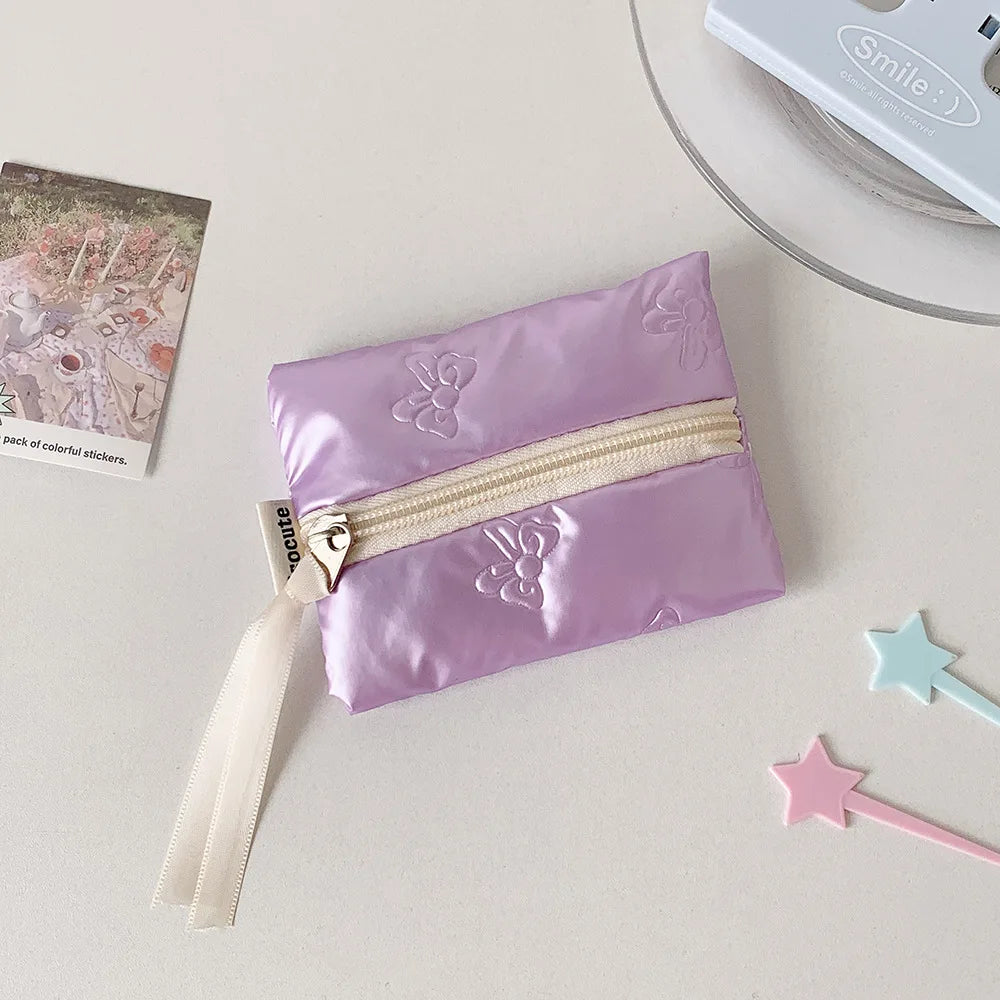 Porte-monnaie brillant à motifs nœuds et organisateur de cosmétiques — photo 11