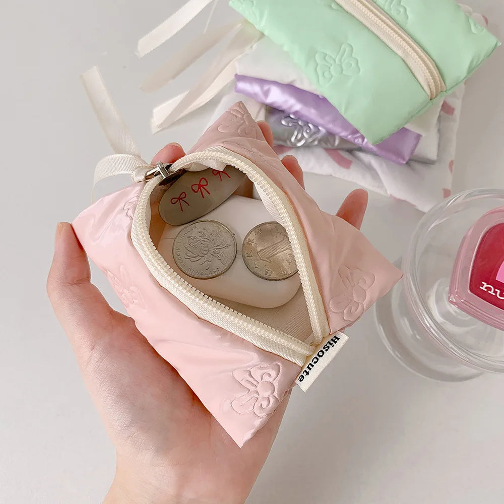 Porte-monnaie brillant à motifs nœuds et organisateur de cosmétiques — photo 2