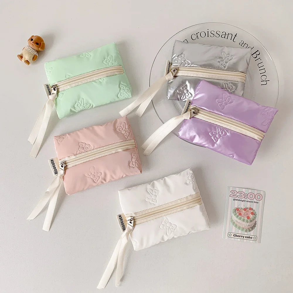 Porte-monnaie brillant à motifs nœuds et organisateur de cosmétiques — photo 4
