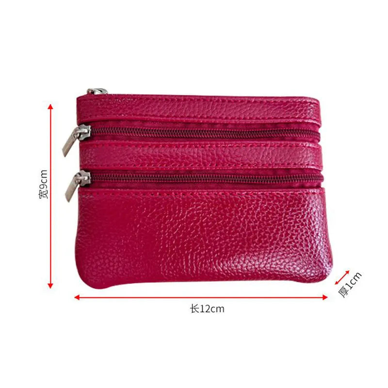 Porte-monnaie multi-compartiments en cuir PU avec porte-clés – Petit format compact — photo 4