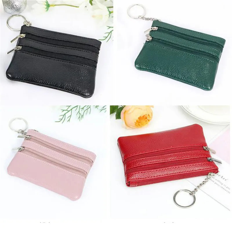Porte-monnaie multi-compartiments en cuir PU avec porte-clés – Petit format compact — photo 5